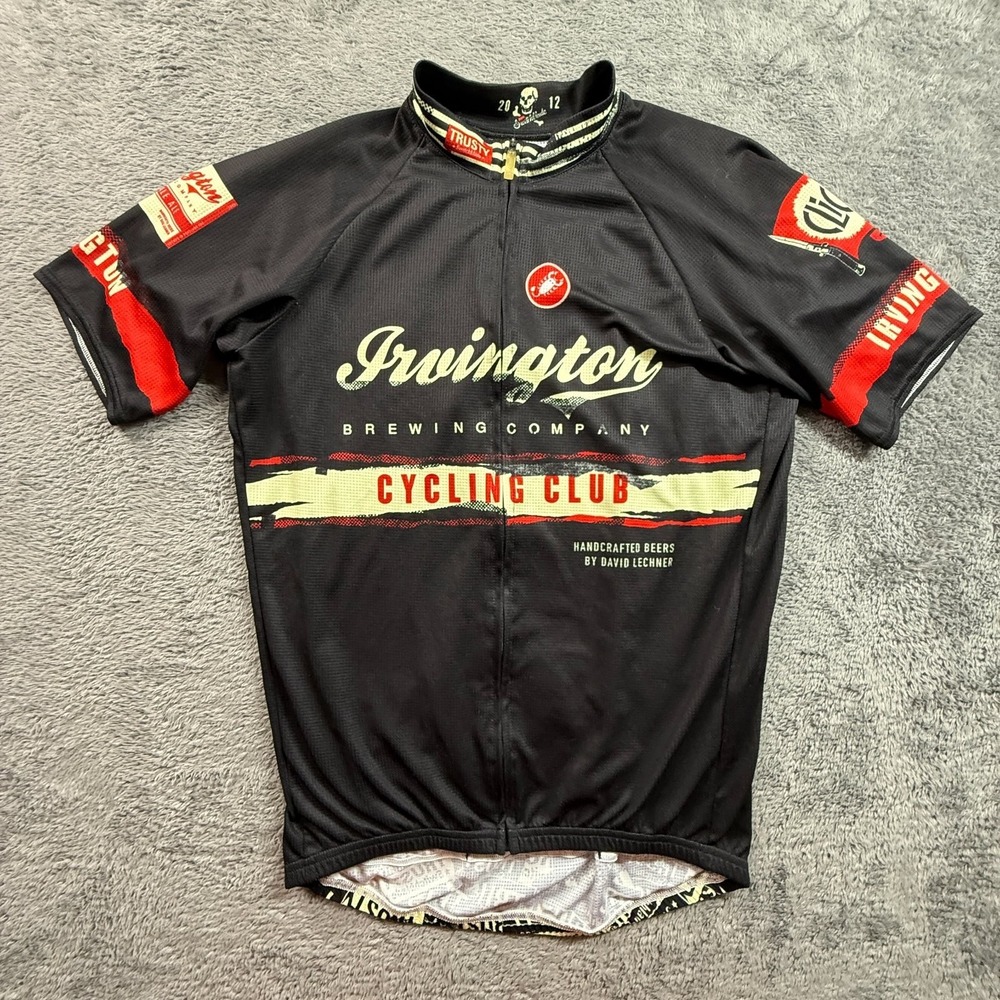 Castelli Womens XXL Cycling Jersey Irvington Brewing Full Zip PNW Beer Black